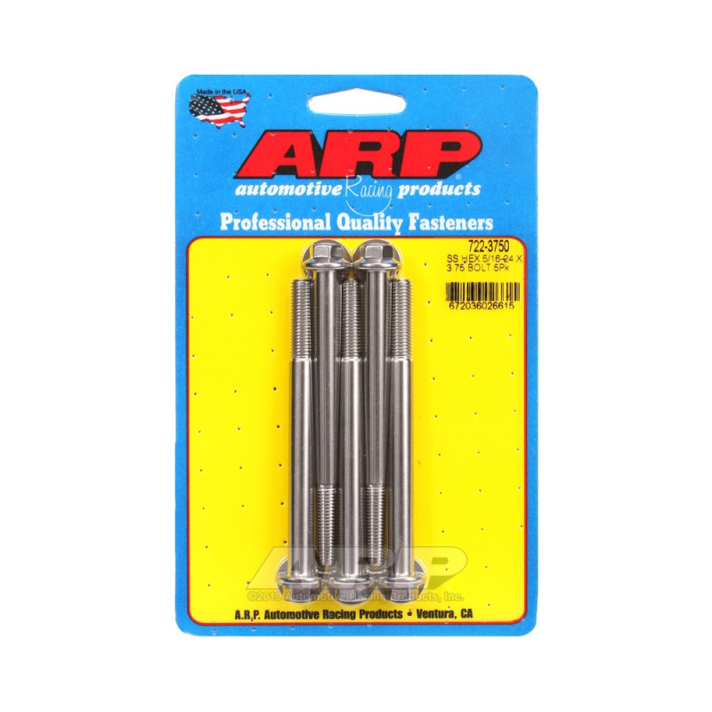 Șuruburi și piulițe universale ARP 5/16-24 – Șuruburi hexagonale din oțel inoxidabil x5 - ARP-722-3750 - 722-3750 - 3666618198576
